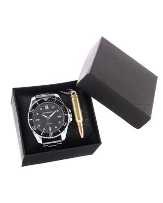 Подарочный набор 2 в 1 "Bolingdun": наручные часы, d=4.6 см, кулон арт. СМЛ-208013-1-СМЛ0005256912