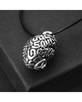 Купить Шейные украшения Кулон на шнурке "Анатомия" мозг, цвет чернёное серебро, 45 см арт. СМЛ-125732-1-СМЛ0005260233 оптом в Новочеркасске