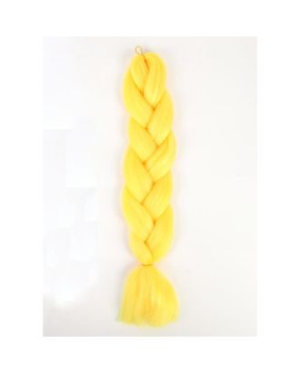 Канекалон однотонный, 60 см, 100 гр, цвет жёлтый арт. СМЛ-140343-1-СМЛ0005267945