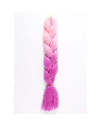 ZUMBA Канекалон двухцветный, гофрированный, 60 см, 100 гр, цвет светло-розовый/светло-фиолетовый(#BY39) арт. СМЛ-199404-1-СМЛ0005267983