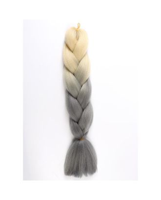 ZUMBA Канекалон двухцветный, гофрированный, 60 см, 100 гр, цвет блонд/серый(#BY47) арт. СМЛ-199412-1-СМЛ0005267991
