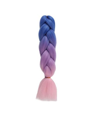 ZUMBA Канекалон трёхцветный, гофрированный, 60 см, 100 гр, цвет синий/фиолетовый/светло-розовый(#CY22) арт. СМЛ-199428-1-СМЛ0005268013