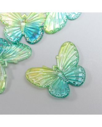Купить Декор для творчества пластик "Зелёные бабочки" набор 5 шт 3,2х4,1 см арт. СМЛ-128718-1-СМЛ0005274263 оптом в Новочеркасске
