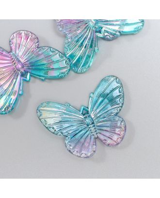 Купить Декор для творчества пластик "Бабочки голубо-сиреневые" набор 5 шт 3,2х4,1 см арт. СМЛ-128728-1-СМЛ0005274277 оптом в Новочеркасске