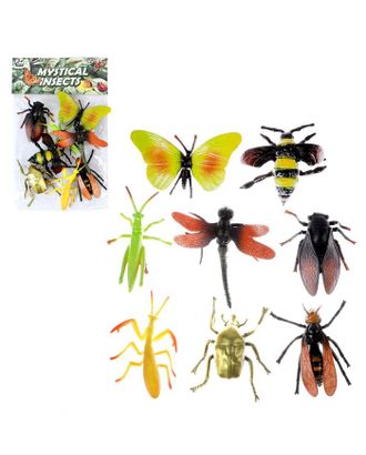 Набор насекомых "Лес", 8 фигурок, длина 12 см арт. СМЛ-138049-1-СМЛ0005275719