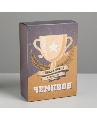 Коробка складная «Чемпион», 16 × 23 × 7.5 см арт. СМЛ-112393-1-СМЛ0005276616