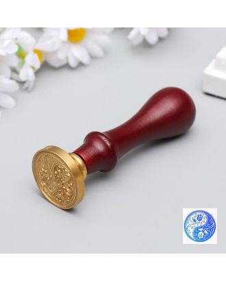 Печать для сургуча с деревянной ручкой "Инь-ян - розы" 9х3х3 см арт. СМЛ-132770-1-СМЛ0005278924