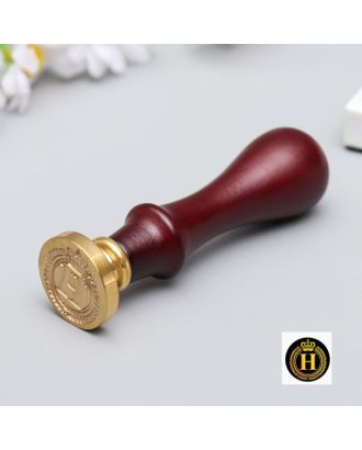 Печать для сургуча с деревянной ручкой "Корона с буквой H" 9х2,5х2,5 см арт. СМЛ-132844-1-СМЛ0005278998