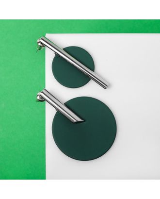 Купить Серьги ассорти "Арт" линии, цвет зелёный в серебре арт. СМЛ-130471-3-СМЛ0005287600 оптом в Новочеркасске