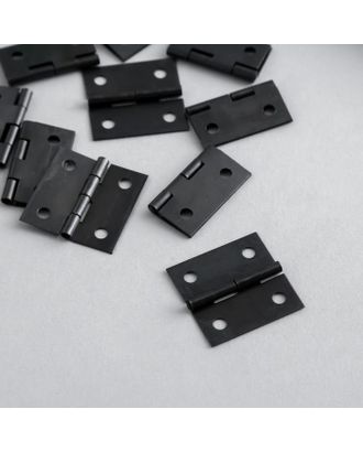 Петля для шкатулки металл с прямыми углами черная 2,5х2,5 см арт. СМЛ-208799-1-СМЛ0005289265