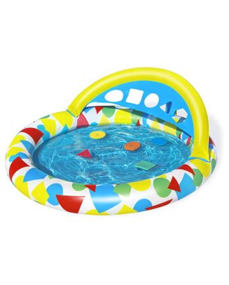 Бассейн надувной детский Splash & Learn 120 x 117 x 46 см с навесом 52378 арт. СМЛ-139800-1-СМЛ0005309767