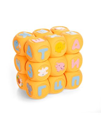 Набор резиновых кубиков «Весёлая азбука», 18 штук арт. СМЛ-121061-1-СМЛ0000534104