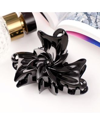 Краб для волос "Классик" бантик с цветком, 8х5,5 см, чёрный арт. СМЛ-135314-1-СМЛ0005354248