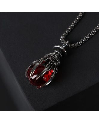 Кулон "Помпеи" символ, цвет красный в чернёном серебре, 70 см арт. СМЛ-141506-1-СМЛ0005358136
