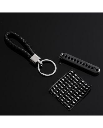 Брелок для ключей Cartage, петля с номером сотового, черный арт. СМЛ-200414-1-СМЛ0005364723