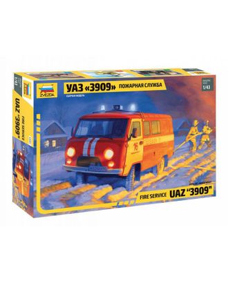 Сборная модель "УАЗ 3909 Пожарная служба" 43001 арт. СМЛ-105300-1-СМЛ0005381219
