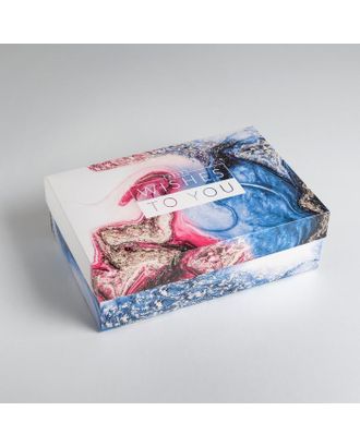 Коробка складная «Мрамор», 30 × 20 × 9 см арт. СМЛ-124344-1-СМЛ0005383502