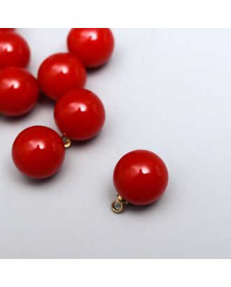 Декор для творчества пластик "Красный шарик с петелькой" набор 10 шт 1х1х1 см арт. СМЛ-144213-1-СМЛ0005392148