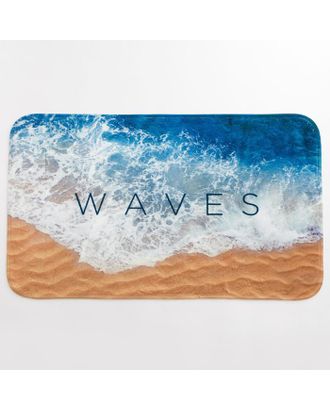 Коврик для ванной Этель "Waves", 80х50 см, велюр арт. СМЛ-146778-1-СМЛ0005399393