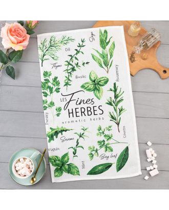 Полотенце кух."Доляна" Fines herbes 35х60 см, 100% хл, 160г/м2 арт. СМЛ-145195-1-СМЛ0005423110