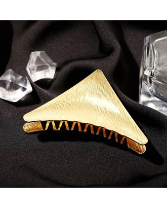 Купить Краб для волос "Амаль" треугольник, 7,5 см, золото арт. СМЛ-137003-1-СМЛ0005423322 оптом в Новочеркасске