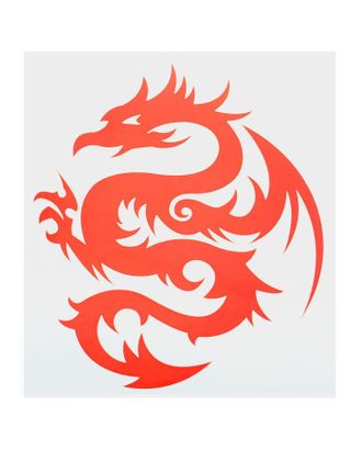 Термонаклейка дракон, цвет красный, набор 10 штук арт. СМЛ-129769-1-СМЛ0005430304