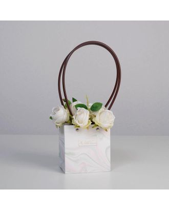 Пакет для цветов With love, 11,5 х 12 х 8  см арт. СМЛ-146914-1-СМЛ0005440249