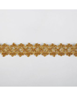 Тесьма золотая «Крестики с трилистниками» ш.2,7см (10м) арт. СМЛ-164969-1-СМЛ0005494238