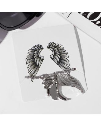 Кулоны "Неразлучники" два крыла, цвет серебро, 45 см арт. СМЛ-154321-1-СМЛ0005514359