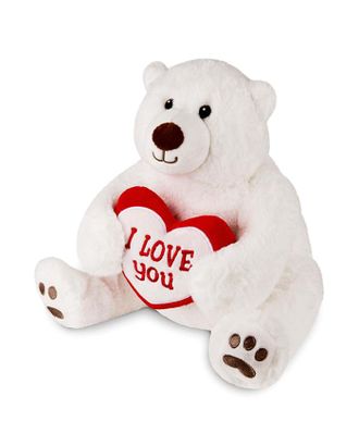 Мягкая игрушка «Медведь белый с сердцем», 23 см арт. СМЛ-134176-1-СМЛ0005634702