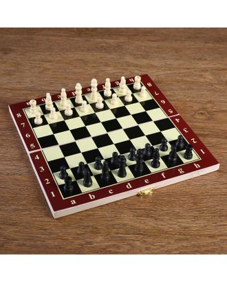 Игра настольная "Шахматы", доска дерево 24х24 см микс арт. СМЛ-75342-1-СМЛ0000578799