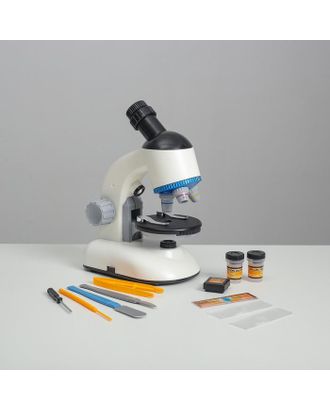 Микроскоп "Юный ученый" кратность до х1200, белый, подсветка арт. СМЛ-146976-1-СМЛ0006247992