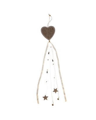 Новогодняя подвеска с подсветкой «Сердце» 10.5×67 см, золотой арт. СМЛ-210076-1-СМЛ0006249791