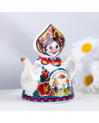 Колокольчик Кукла на чайнике, 10 см, микс арт. СМЛ-192418-1-СМЛ0006385387