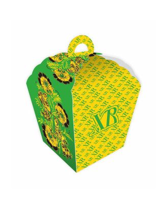 Пасхальная коробочка "ХВ", зеленая хохлома, 17 х 17 х 26 см арт. СМЛ-148027-1-СМЛ0006485231