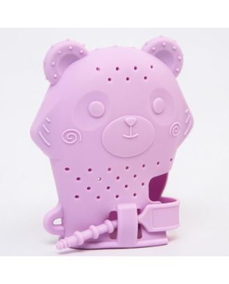 Прорезыватель рукавичка «Мишка», силиконовый, цвет фиолетовый арт. СМЛ-157432-1-СМЛ0006537257