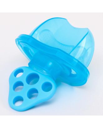 Прорезыватель силиконовый «Для передних зубов», синий, с колпачком арт. СМЛ-157435-1-СМЛ0006537264
