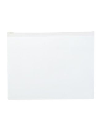 Папка-конверт на ZIP-молнии A5 150 мкм, Calligrata, прозрачная, белая молния арт. СМЛ-202458-1-СМЛ0006578062