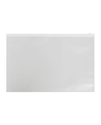 Папка-конверт на ZIP-молнии A4 150 мкм, Calligrata, прозрачная, белая молния арт. СМЛ-213976-1-СМЛ0006578067