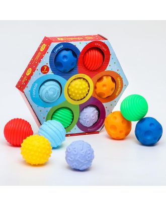 Подарочный набор развивающих мячиков "Цветик-семицветик" 7 шт. арт. СМЛ-164481-1-СМЛ0006579814