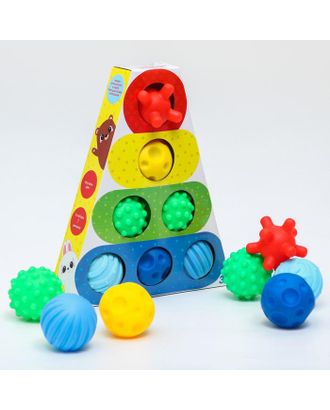 Подарочный набор развивающих мячиков "Пирамидка" 7 шт. арт. СМЛ-164482-1-СМЛ0006579816