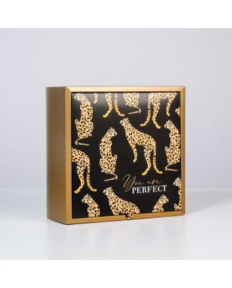 Коробка складная «Леопард»,  25 × 25 × 10 см арт. СМЛ-148387-1-СМЛ0006582041