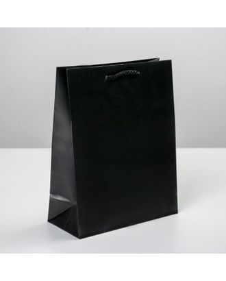 Пакет ламинированный «Чёрный», MS 18 х 23 х 8 см арт. СМЛ-162152-1-СМЛ0006582802