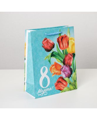 Пакет ламинированный вертикальный «Тюльпаны», MS 18 × 23 × 8 см арт. СМЛ-162225-1-СМЛ0006631890