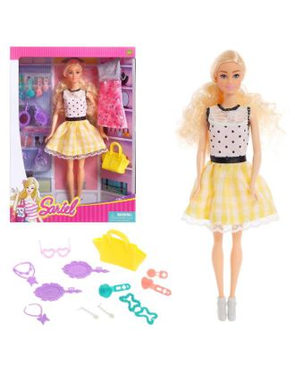 Кукла модель "Кристина" с платьем  и аксессуарами ,Микс арт. СМЛ-144539-1-СМЛ0006632010