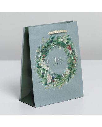 Пакет ламинированный вертикальный «Новогодний венок», MS 18 × 23 × 8 см арт. СМЛ-163814-4-СМЛ0006765833