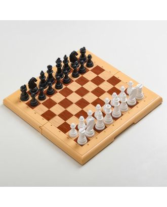 Игра настольная "Шахматы" 32х32 см, фигуры от 4 до 7 см, d=2.6 см арт. СМЛ-144279-1-СМЛ0006771715