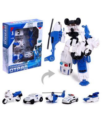 Набор роботов «Полицейский отряд», 5 трансформеров, собираются в 1 робота арт. СМЛ-183137-1-СМЛ0006831457