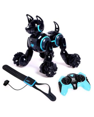 Робот-собака «Кибер пёс», световые и звуковые эффекты, работает от аккумулятора, цвет чёрный арт. СМЛ-155433-1-СМЛ0006833322