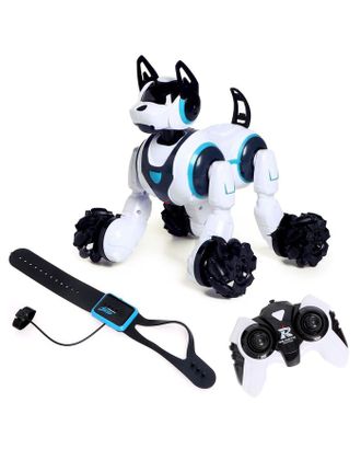 Робот-собака «Кибер пёс», световые и звуковые эффекты, работает от аккумулятора, цвет чёрный арт. СМЛ-155433-2-СМЛ0006833323